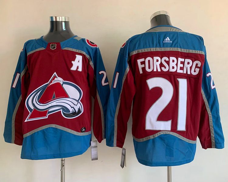 Men's Colorado Avalanche Peter Forsberg #21 Burgundy Home Breakaway Jersey