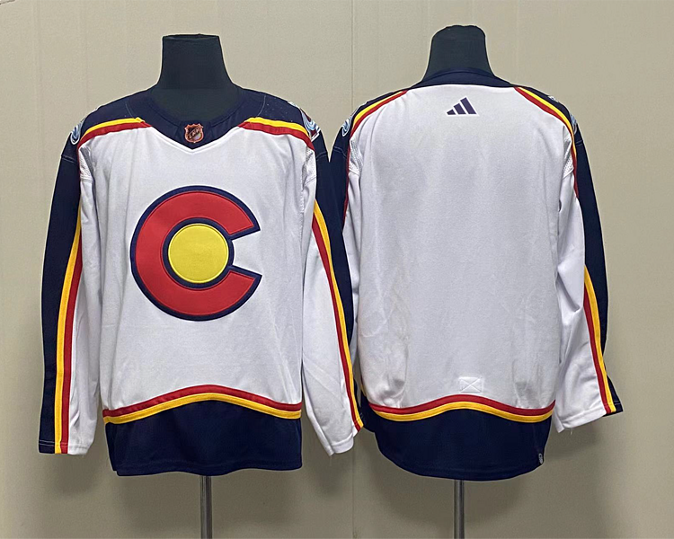 Men's Colorado Avalanche White Blank Jersey