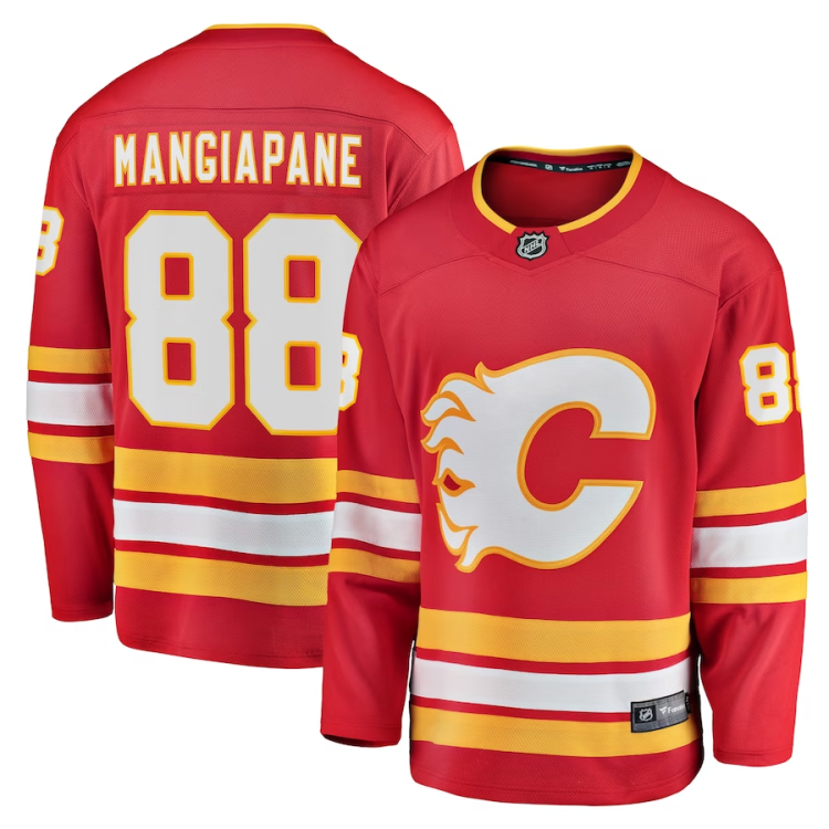 Men's Calgary Flames Andrew Mangiapane #88 Red Home Breakaway Jersey