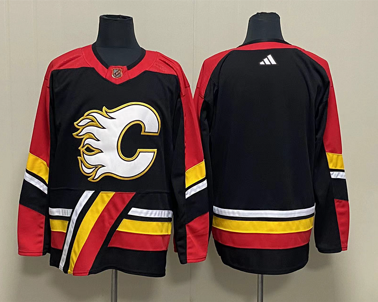 Men's Calgary Flames Black Blank Jersey
