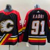 Men's Calgary Flames Nazem Kadri #91 Black Breakaway Jersey