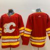 Men's Calgary Flames Red Home Breakaway Blank Jersey