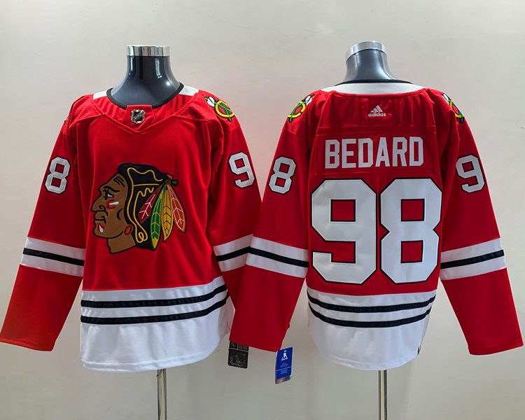 Men's Chicago Blackhawks Connor Bedard #98 Red Home Breakaway Jersey