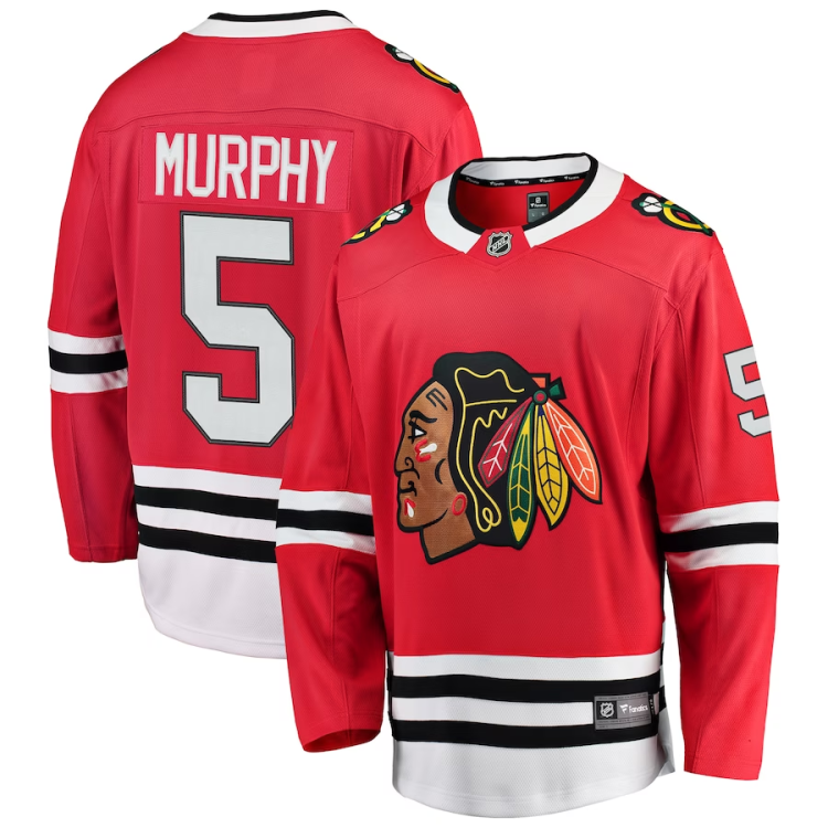Men's Chicago Blackhawks Connor Murphy #5 Red Breakaway Jersey