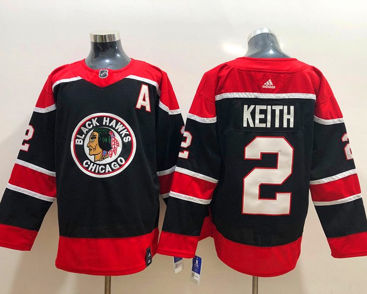 Men's Chicago Blackhawks Duncan Keith #2 Black Breakaway Jersey