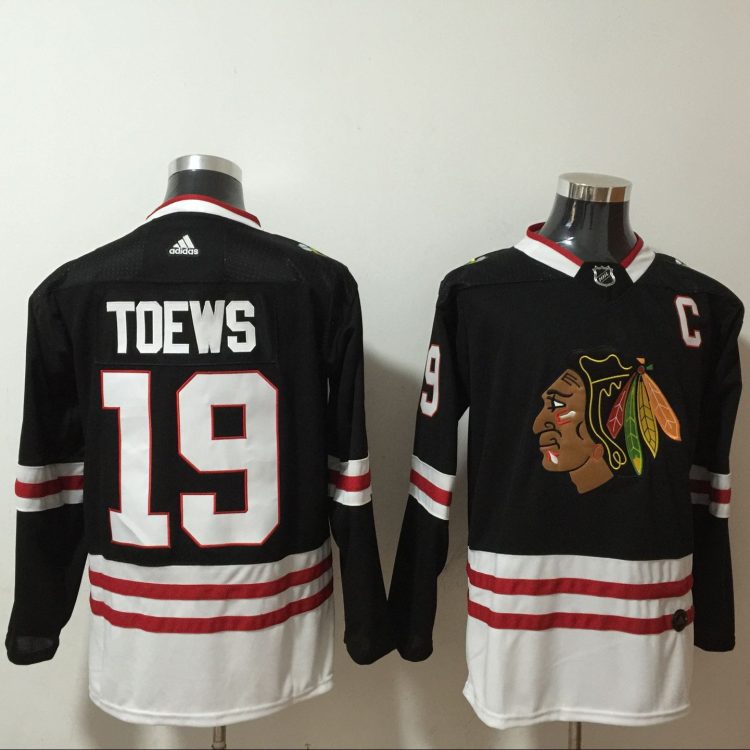Men's Chicago Blackhawks Jonathan Toews #19 Black Breakaway Jersey