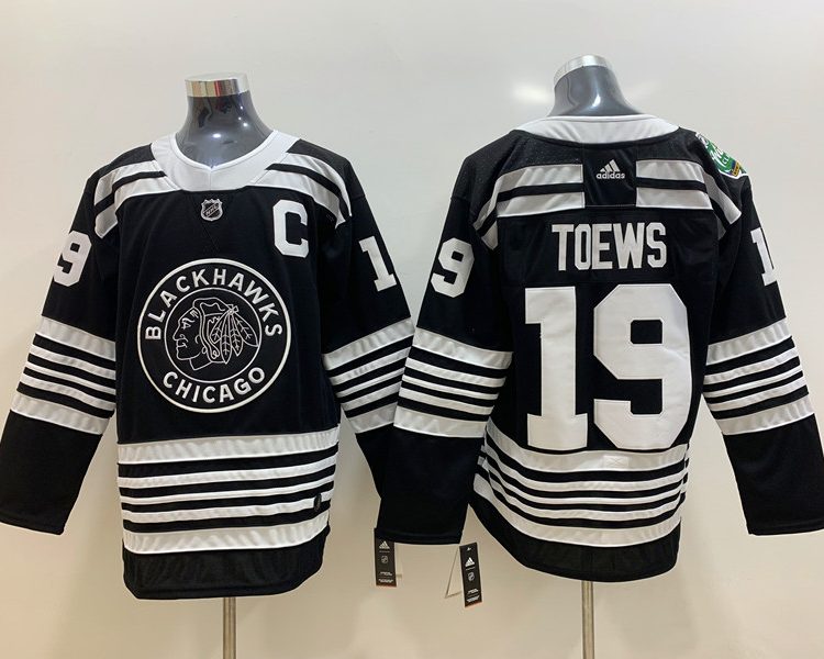 Men's Chicago Blackhawks Jonathan Toews #19 Black Breakaway Jersey