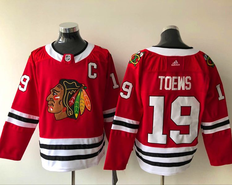 Men's Chicago Blackhawks Jonathan Toews #19 Red Breakaway Jersey