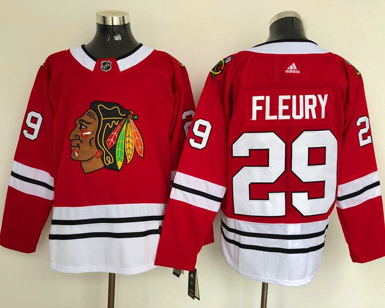 Men's Chicago Blackhawks Marc Andre Fleury #29 Red Home Breakaway Jersey
