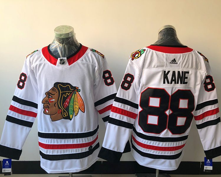 Men's Chicago Blackhawks Patrick Kane #88 White Breakaway Jersey