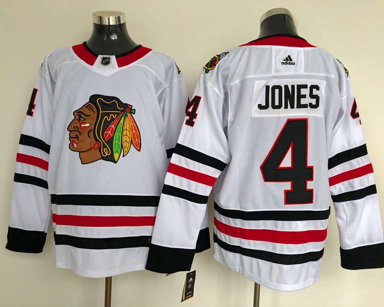 Men's Chicago Blackhawks Seth Jones #4 White Breakaway Jersey
