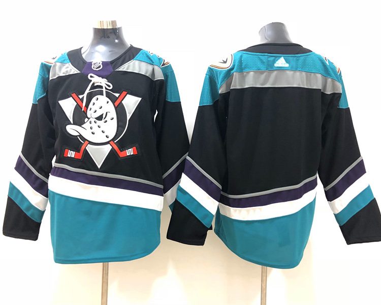 Men's Anaheim Ducks Black Blank Jersey