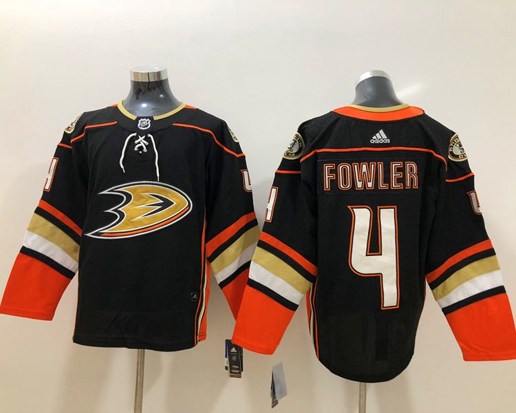 Men's Anaheim Ducks Cam Fowler #4 Black Breakaway Jersey