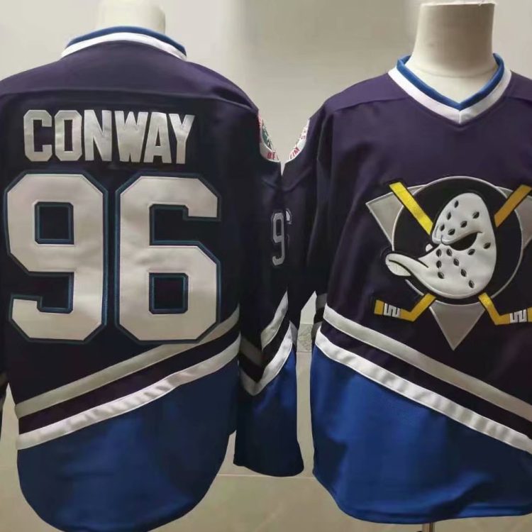 Men's Anaheim Ducks Charlie Conway #96 Navy Breakaway Jersey
