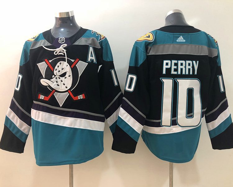 Men's Anaheim Ducks Corey Perry #10 Black Breakaway Jersey