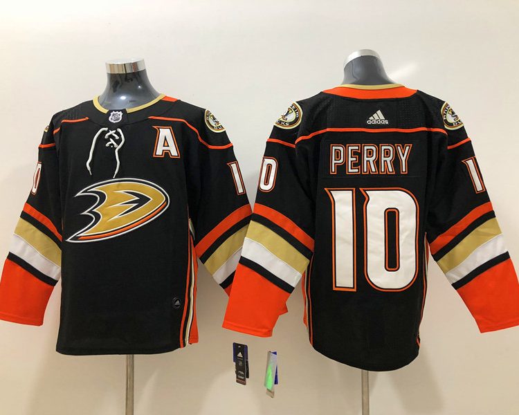 Men's Anaheim Ducks Corey Perry #10 Black Home Breakaway Jersey