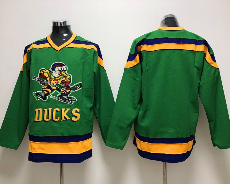 Men's Anaheim Ducks Green Blank Jersey