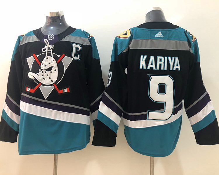 Men's Anaheim Ducks Paul Kariya #9 Black Breakaway Jersey