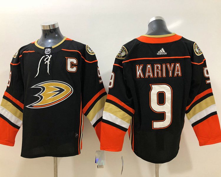 Men's Anaheim Ducks Paul Kariya #9 Black Home Breakaway Jersey