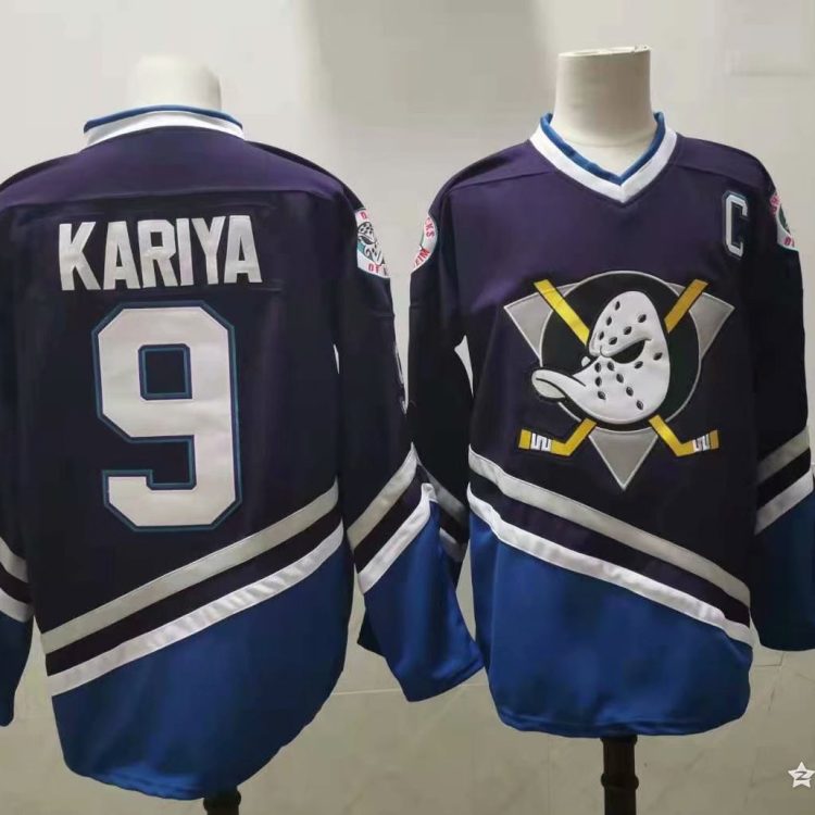 Men's Anaheim Ducks Paul Kariya #9 Navy Breakaway Jersey