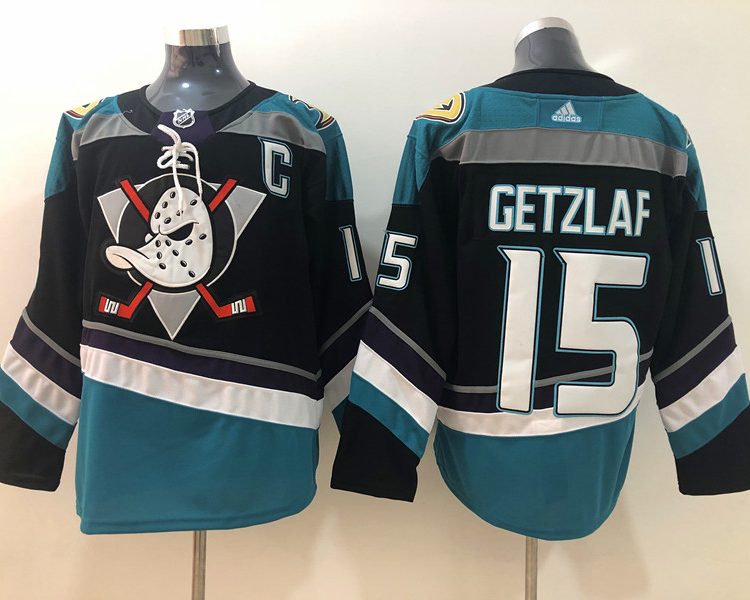 Men's Anaheim Ducks Ryan Getzlaf #15 Black Breakaway Jersey