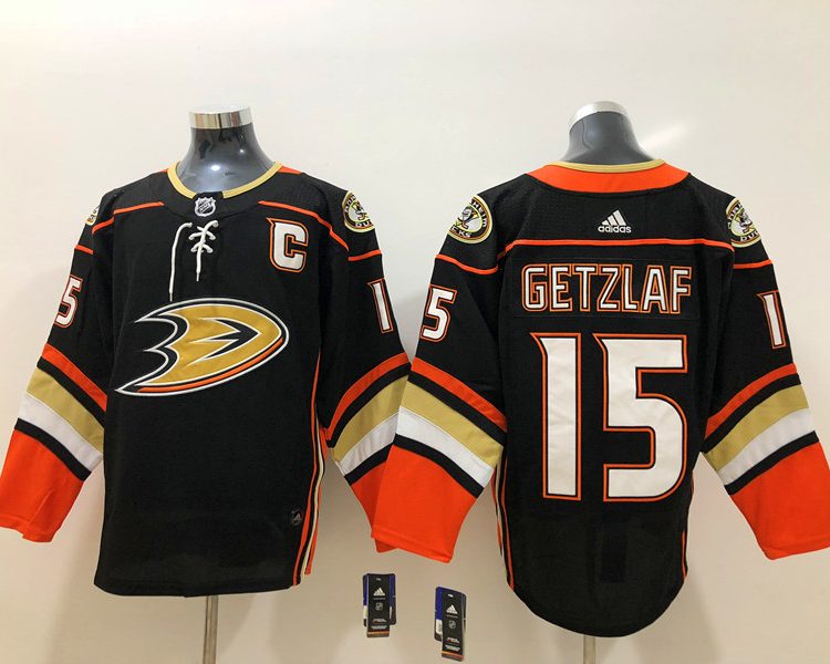 Men's Anaheim Ducks Ryan Getzlaf #15 Black Home Breakaway Jersey