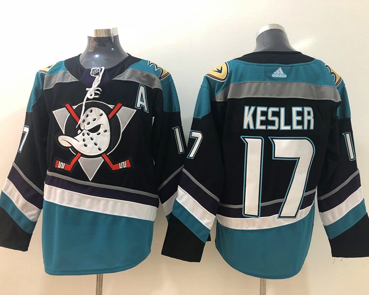 Men's Anaheim Ducks Ryan Kesler #17 Black Breakaway Jersey
