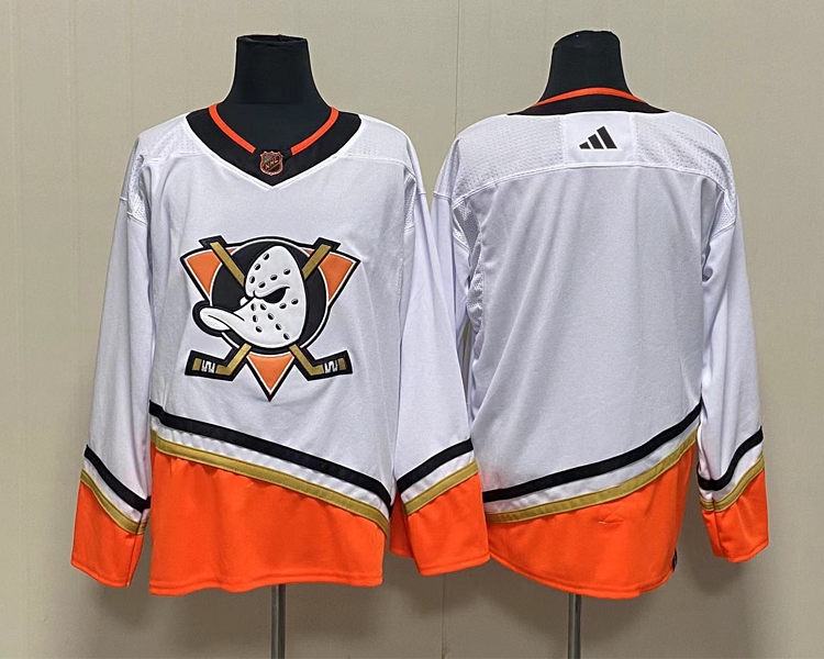 Men's Anaheim Ducks White Blank Jersey