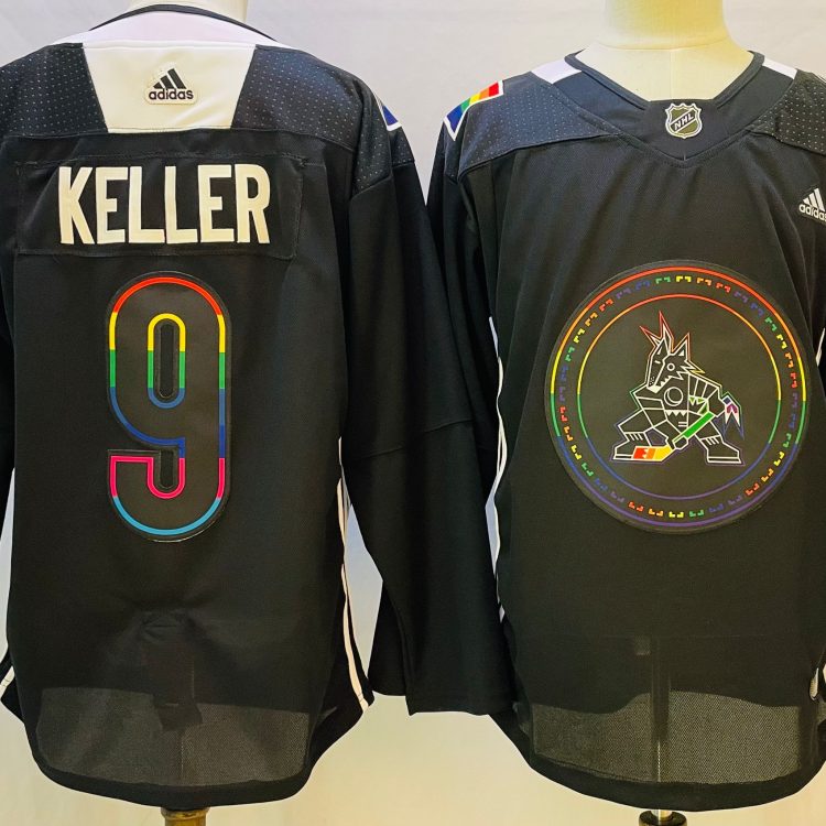 Men's Arizona Coyotes Clayton Keller #9 Black Breakaway Jersey