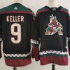 Men's Arizona Coyotes Clayton Keller #9 Black Home Breakaway Jersey