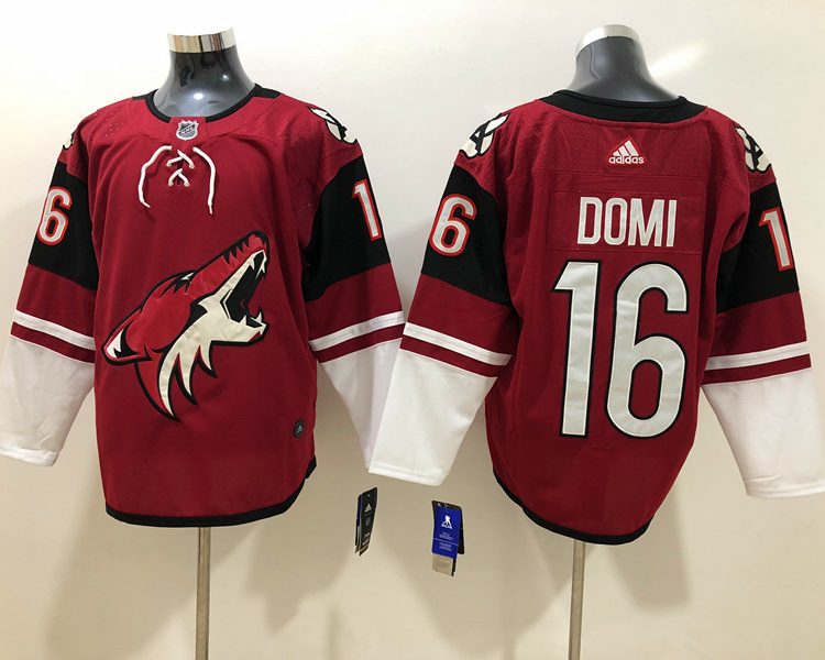 Men's Arizona Coyotes Max Domi #16 Red Breakaway Jersey