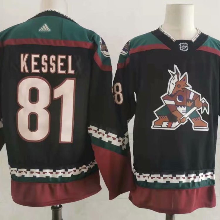 Men's Arizona Coyotes Phil Kessel #81 Black Home Breakaway Jersey