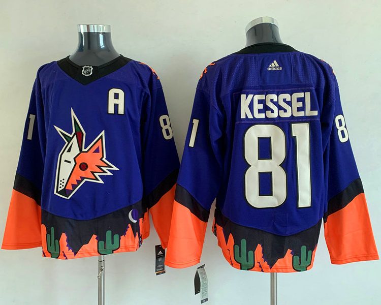 Men's Arizona Coyotes Phil Kessel #81 Blue Breakaway Jersey