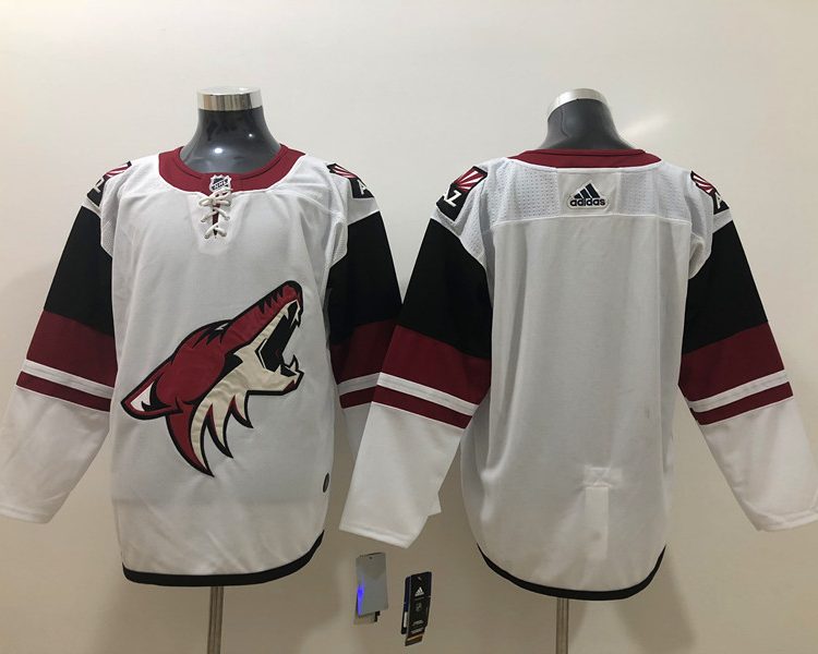 Men's Arizona Coyotes White Away Breakaway Blank Jersey