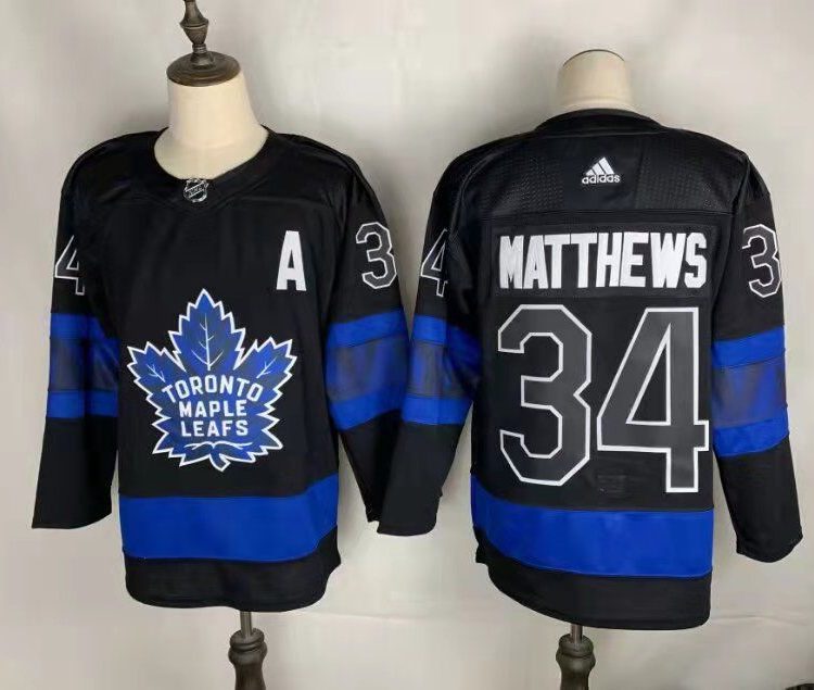 Men's Toronto Maple Leafs Auston Matthews #34 Black Jersey