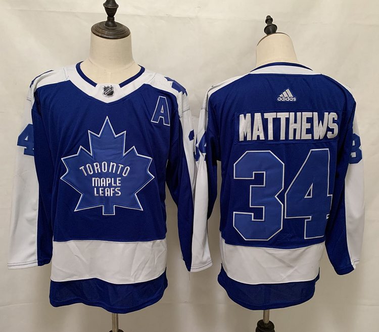 Men's Toronto Maple Leafs Auston Matthews #34 Blue/White Jersey