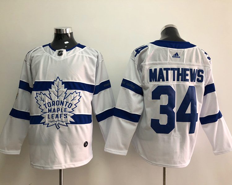 Men's Toronto Maple Leafs Auston Matthews #34 White Authentic Jersey