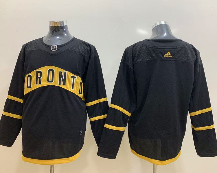Men's Toronto Maple Leafs Black Blank Jersey