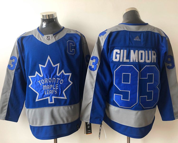 Men's Toronto Maple Leafs Doug Gilmour #93 Blue Authentic Jersey
