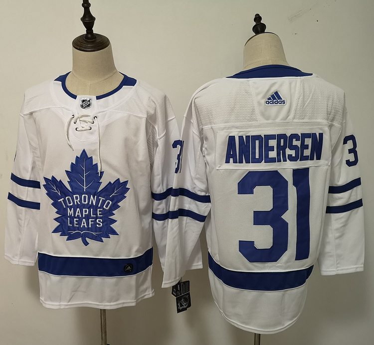 Men's Toronto Maple Leafs Frederik Andersen #31 White Jersey