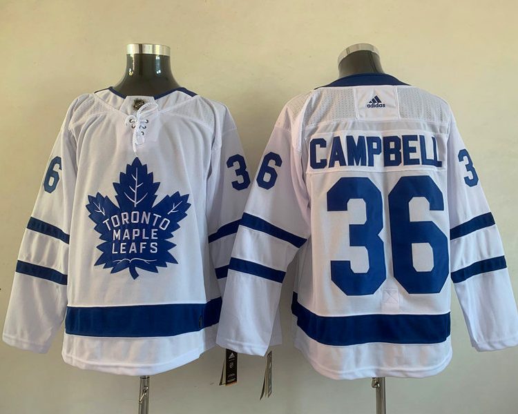 Men's Toronto Maple Leafs Jack Campbell #36 White Jersey