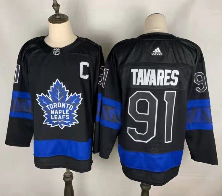 Men's Toronto Maple Leafs John Tavares #91 Black Jersey