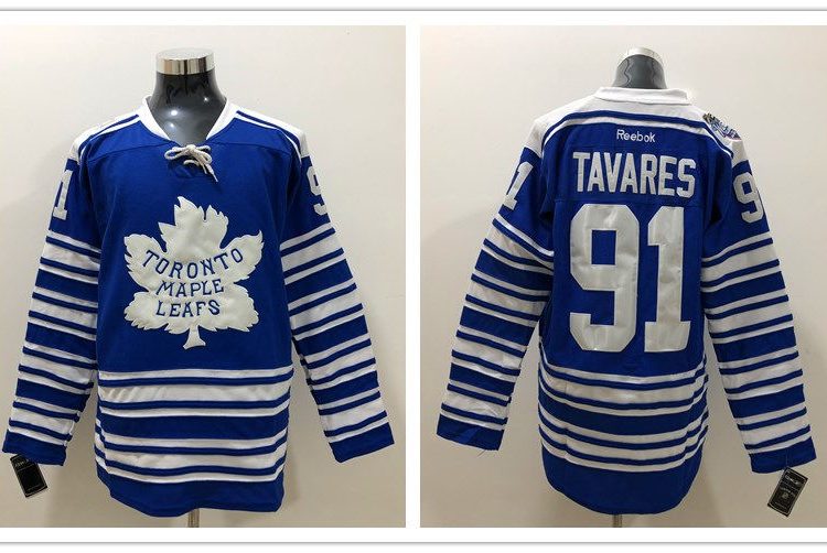 Men's Toronto Maple Leafs John Tavares #91 Blue Breakaway Jersey