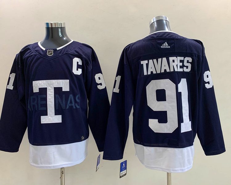 Men's Toronto Maple Leafs John Tavares #91 Blue Breakaway Jersey