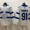 Men's Toronto Maple Leafs John Tavares #91 White Breakaway Jersey