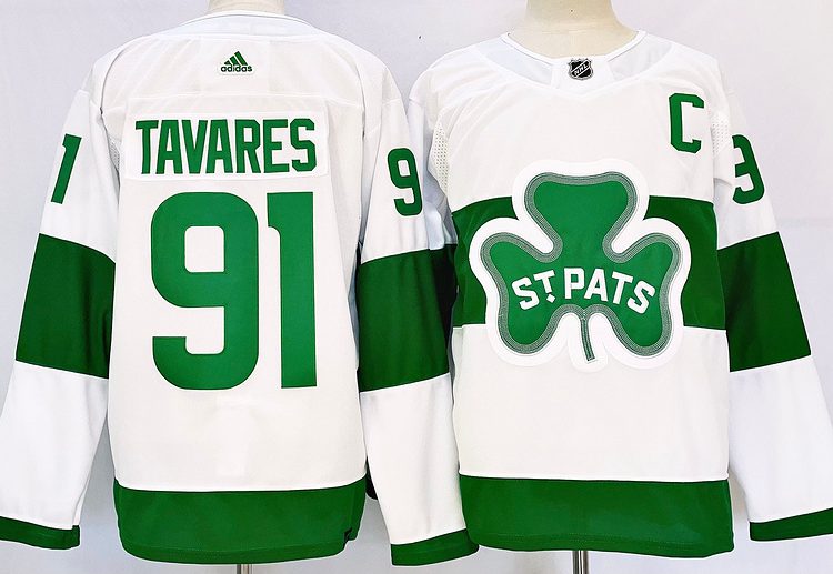 Men's Toronto Maple Leafs John Tavares #91 White Jersey