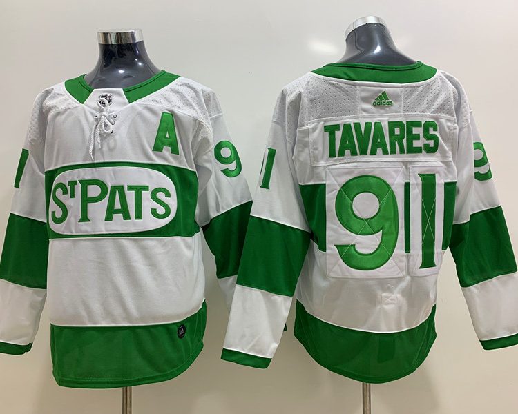 Men's Toronto Maple Leafs John Tavares #91 White Jersey