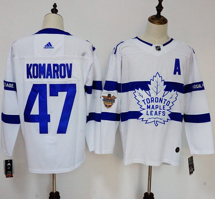 Men's Toronto Maple Leafs Leo Komarov #47 White Jersey