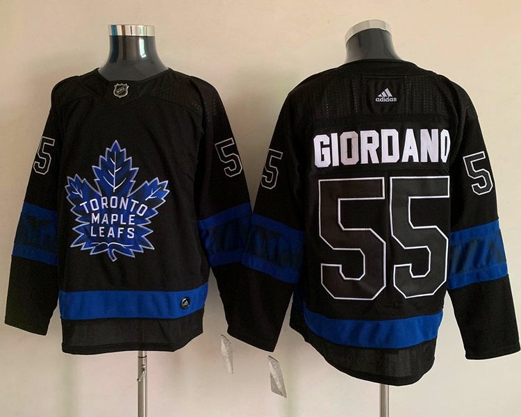 Men's Toronto Maple Leafs Mark Giordano #55 Black Jersey