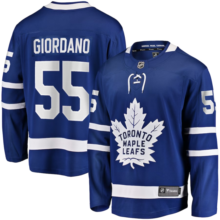 Men's Toronto Maple Leafs Mark Giordano #55 Blue Jersey